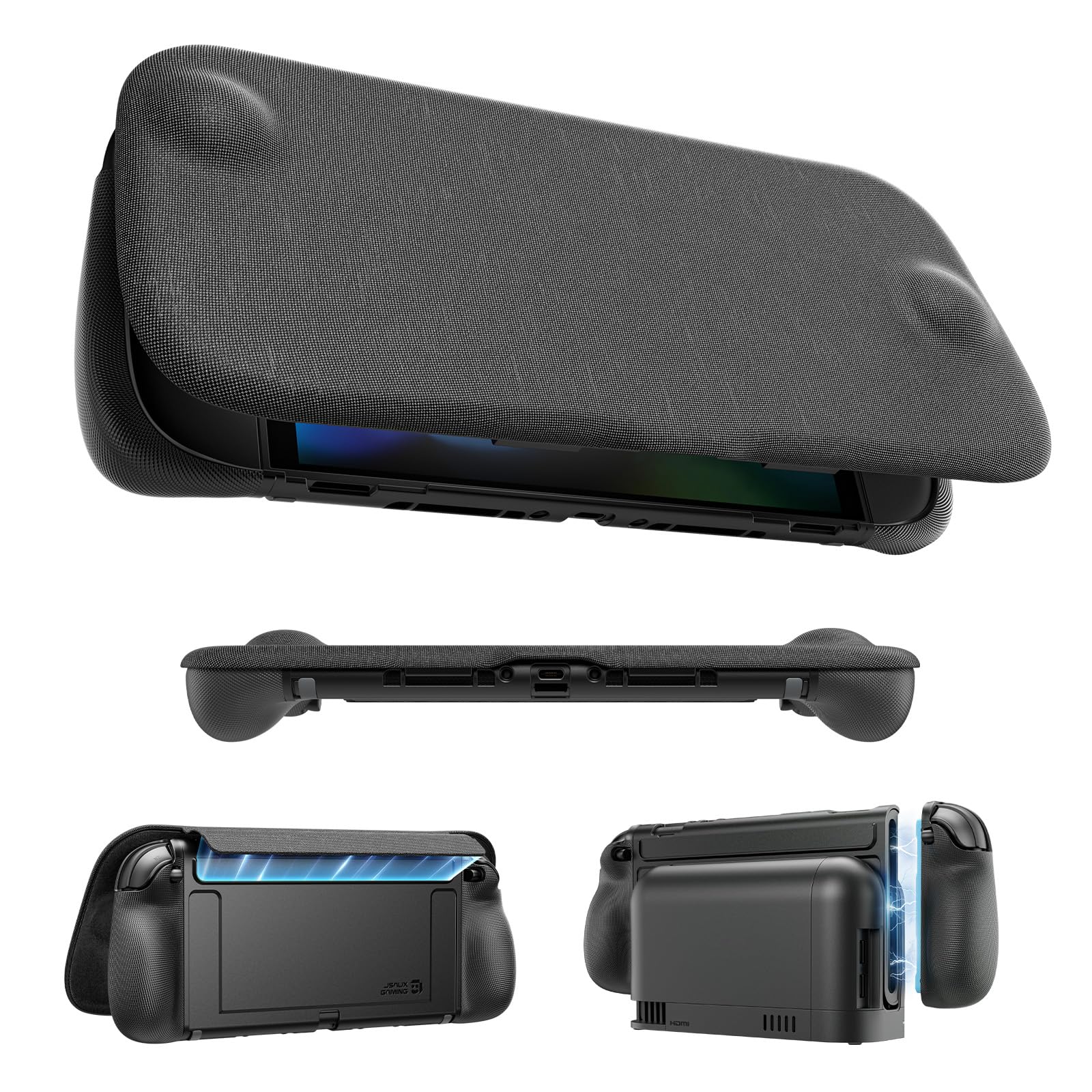 JSAUX Hülle kompatibel mit Nintendo Switch 2, Split Every Day Case, magnetisch abnehmbares Frontcover, Docking-fähig, rutschfester Grip
