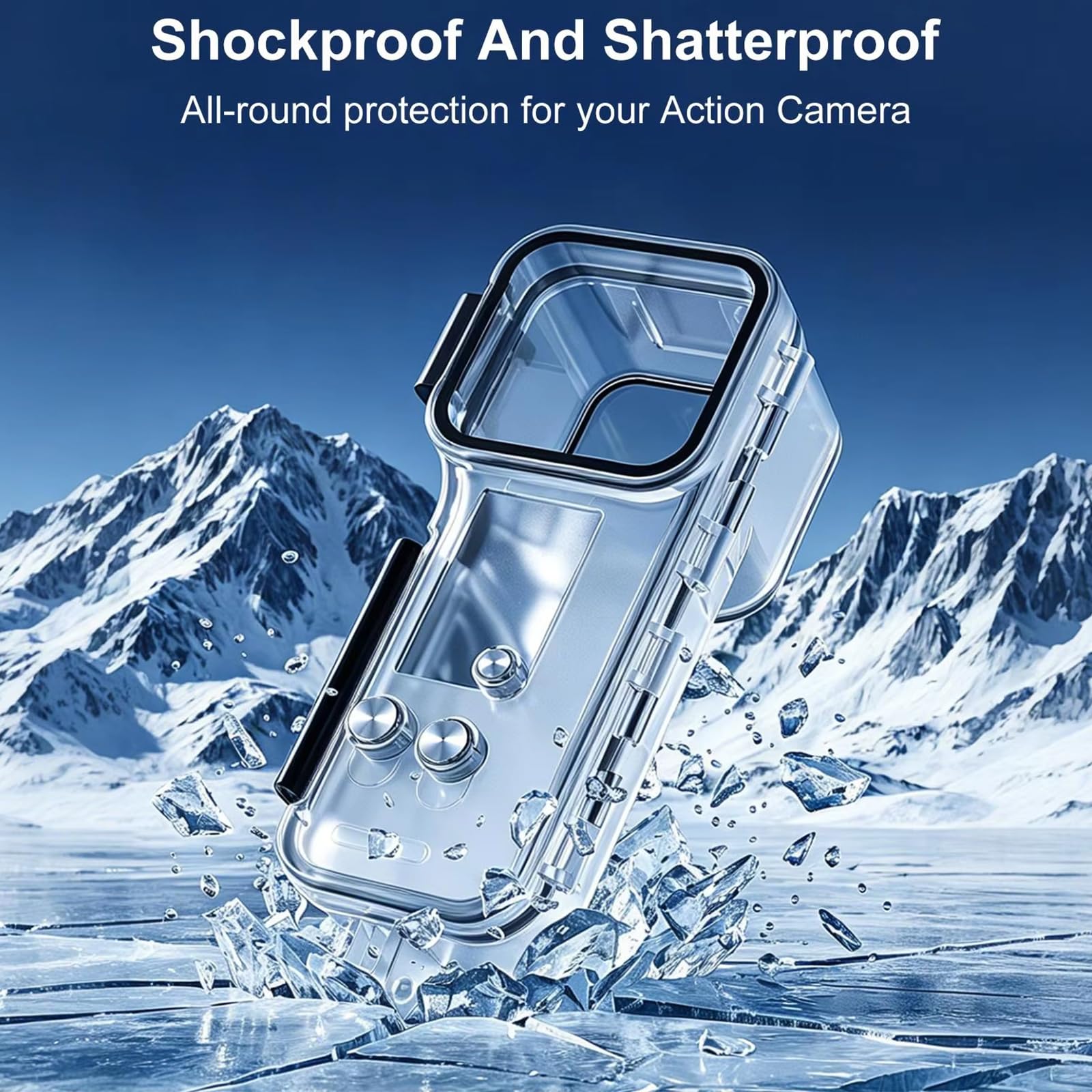 Funda Impermeable para dji Osmo Pocket 4, Carcasa de Buceo 50M Carcasa submarina Cámara Funda Protectora Dive Case Protective Case Accesorios para dji Osmo Pocket 4