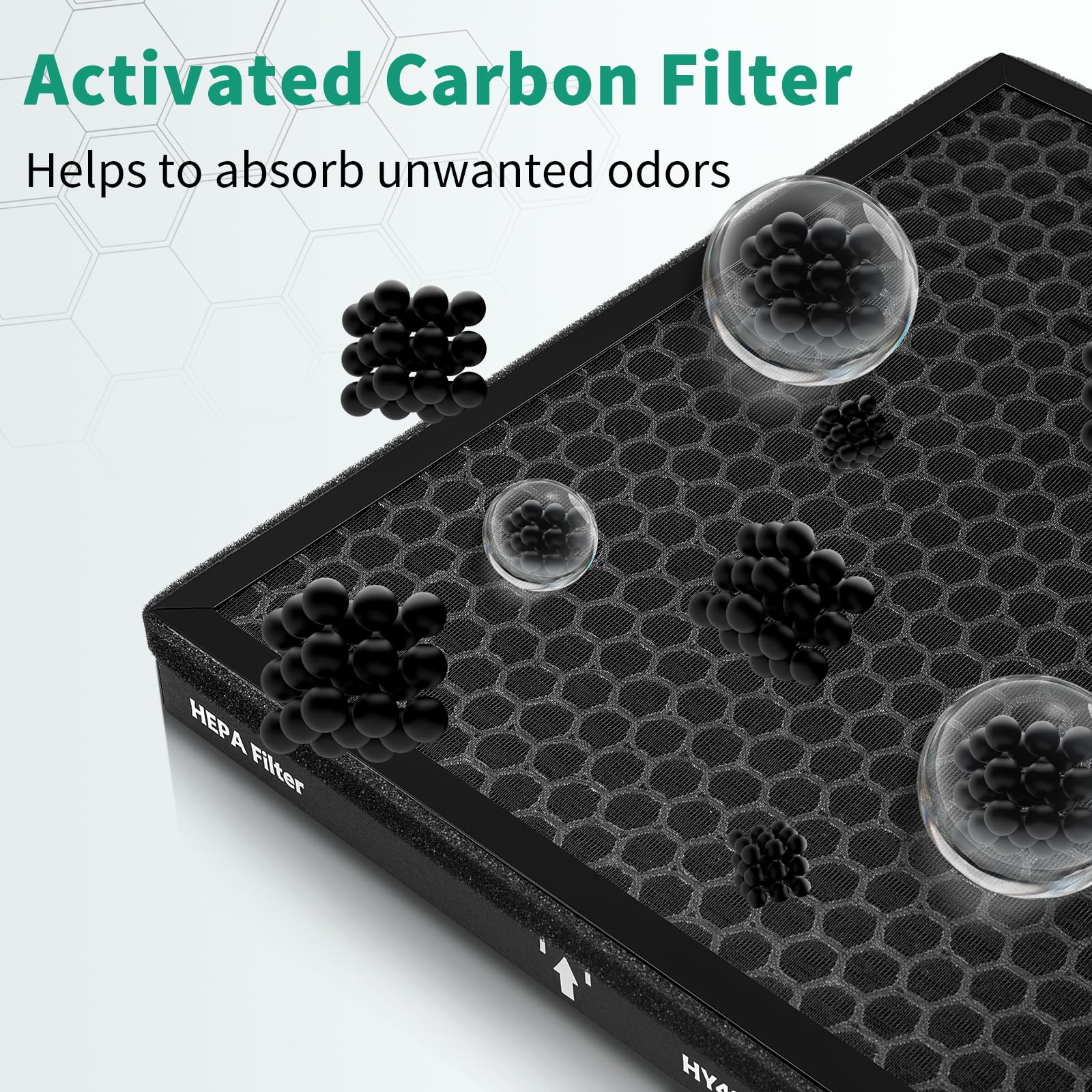 2 paquetes de filtros de repuesto para purificador de aire, compatible con purificador de aire Morento/Westhey HY4866, filtro de carbón activo 3 en 1 H13 True HEPA (2)