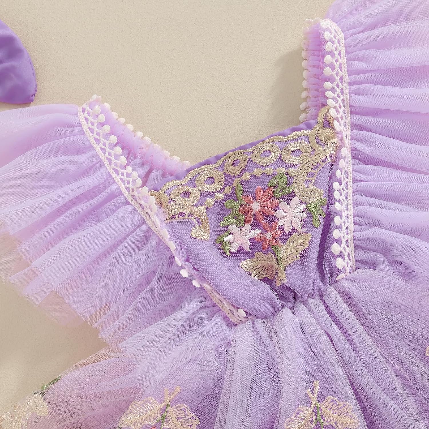 Newborn Baby Girl Princess Romper Dress Mesh Embroidery Elegant Tutu Skirted One Piece Jumpsuits Birthday Outfits