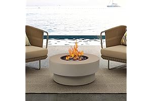 Flint & Concrete Propane Fire Pit with Hidden Tank