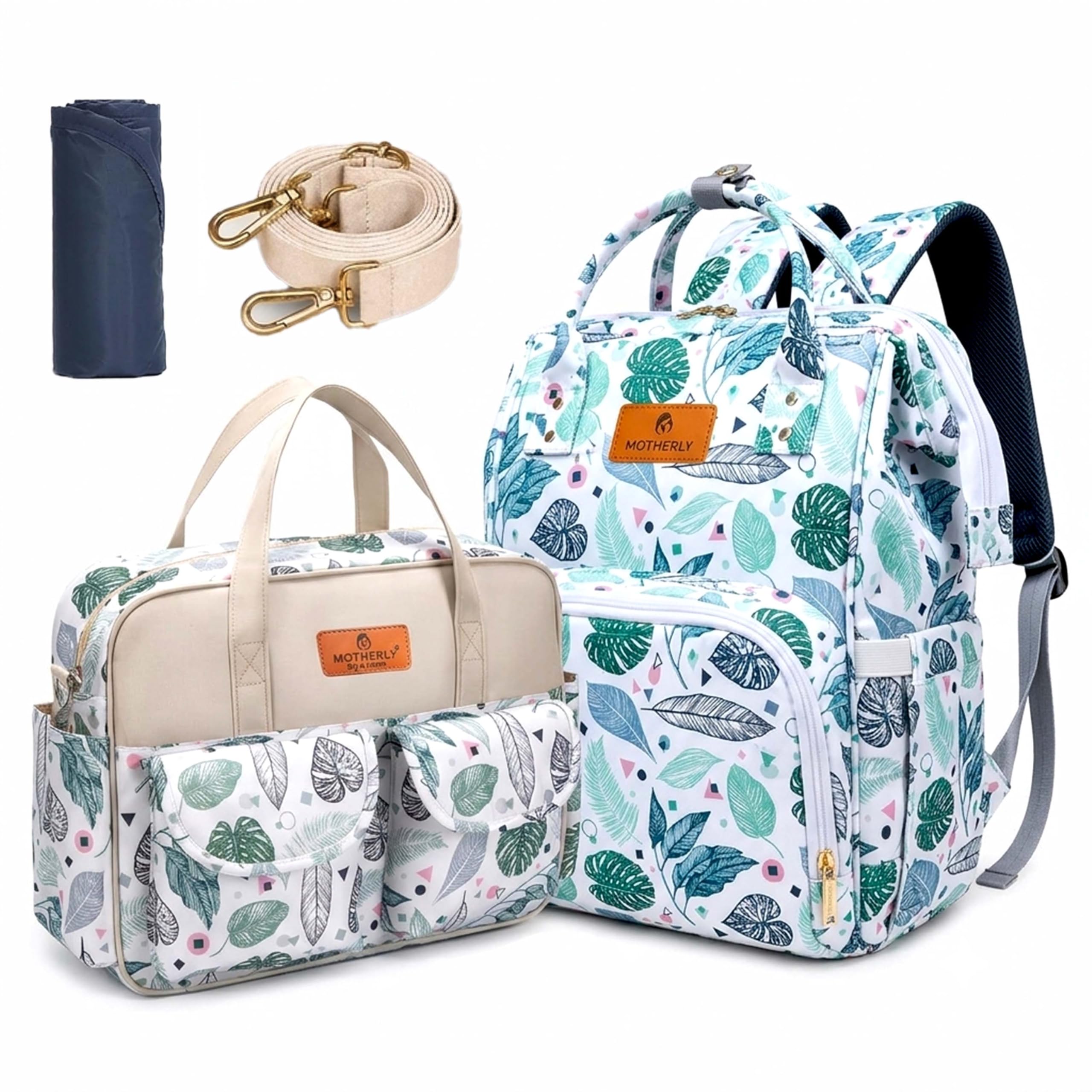 Motherly Grace Patented Diaper Bag Backpack for Moms | Waterproof Maternity & Baby Travel Bag with Changing Mat | Spacious 24L Nappy & Hospital Bag with Insulated Bottle Pockets & Warranty-image-30