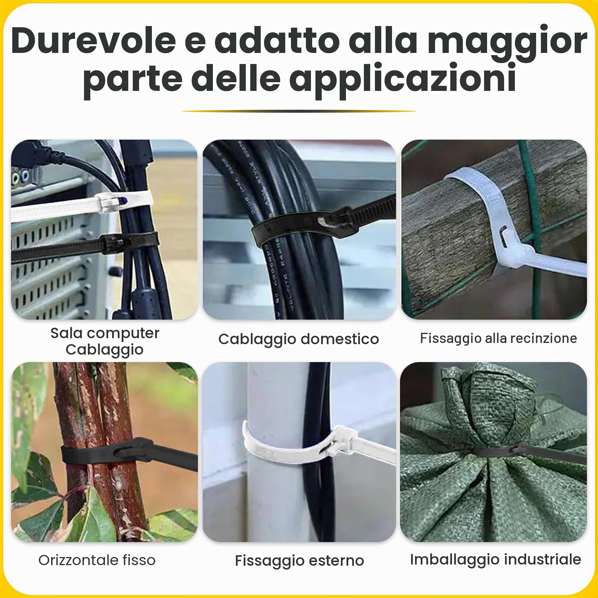 Offgridtec Fascette Fermacavi Autobloccanti Riutilizzabili, 7,6 mm X 150 mm, Resistenti Al Calore E Al Freddo, Organizzatore Di Cavi Multiuso Durevole, Confezione Da 100, Nero