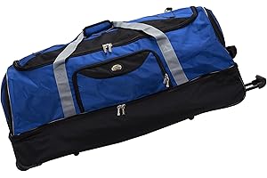 Roomy Rolling Duffel for Extended Trips: Drop Bottom Rolling 40 inch Luggage