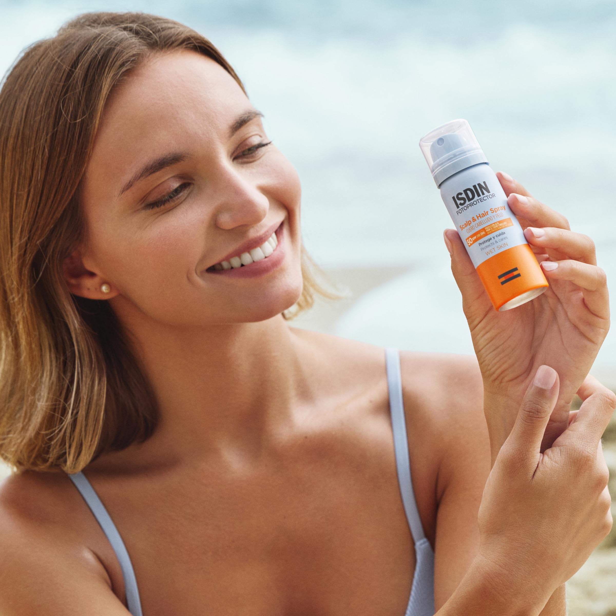 ISDIN Fotoprotector Scalp & Hair Spray SPF 50, Protector solar en spray para el pelo con alta protección para el cuero cabelludo y el cabello, 50 ml