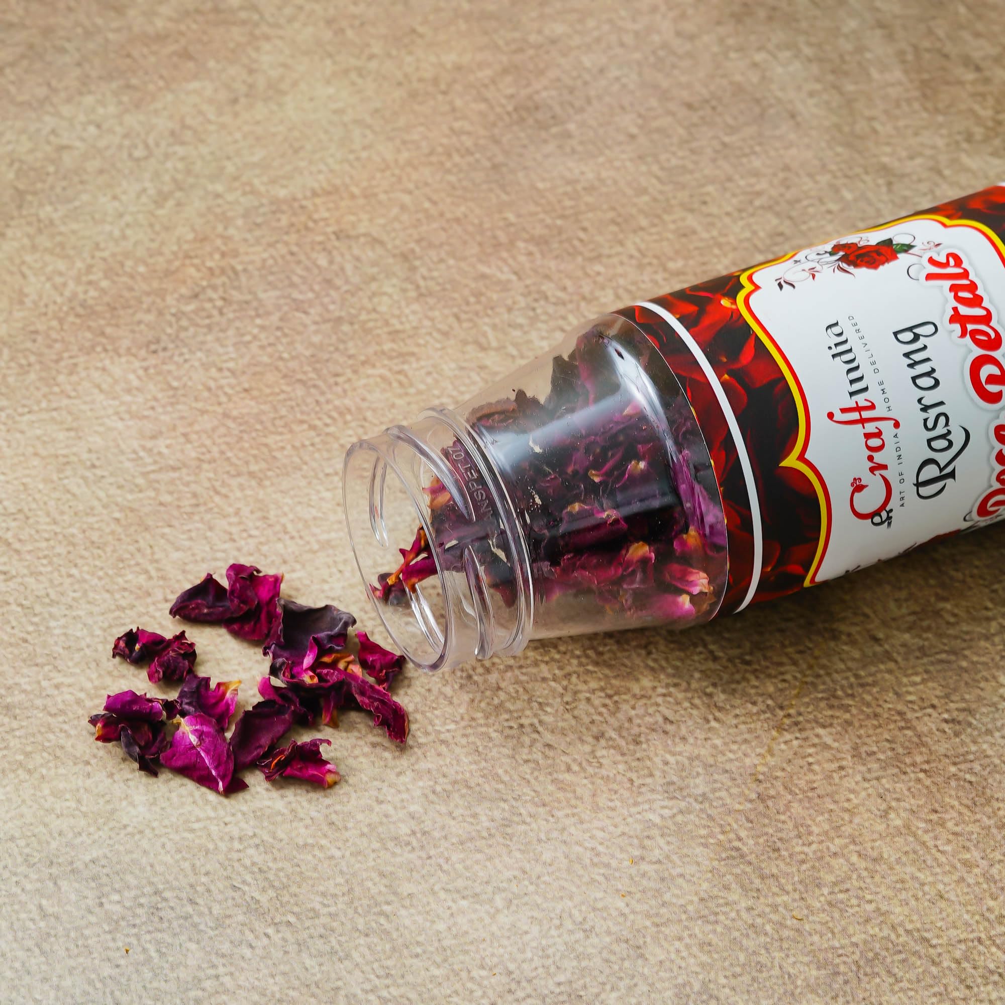 eCraftIndia Sun Dried Rose Petals, Tesu Flowers Petals (Pack of 2) | Butea Monosperma Dhak Palash Petals | Dry Rose Petals | Gulab Patti | Rose Petals Dried for Holi | Holi Decoration Items 4