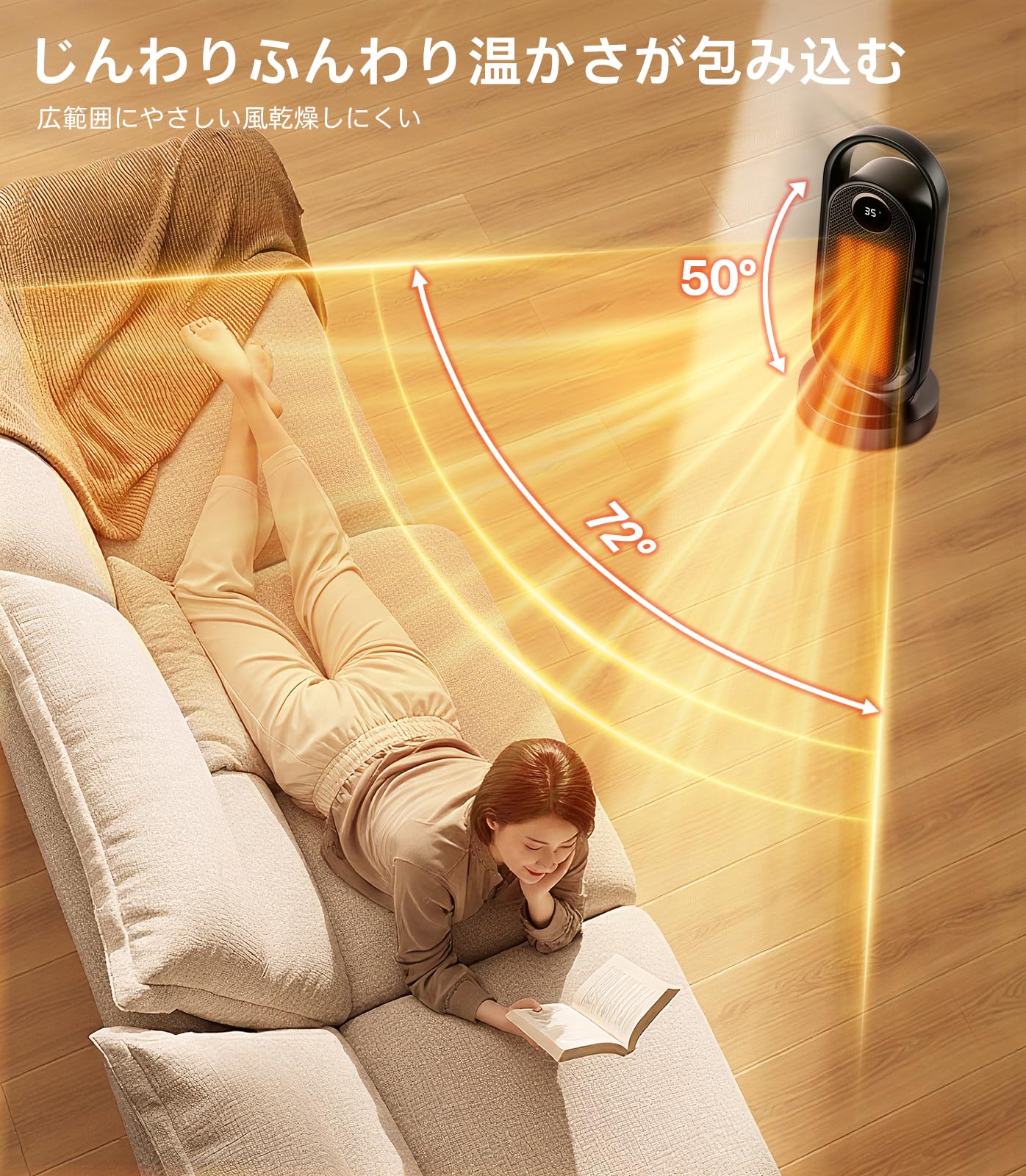 RANVOO セラミックヒーター 35℃表示 RANVOO セラミックヒーター 35℃表示 【公式通販】 ファンヒーター