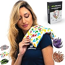 Bouillotte Sèche Graines de Lin - Coussin Chauffant Micro Onde contre Douleur Musculaire (35x18 cm) - Compresse Chauffante de Graines Aromatiques - Housse Lavable, 100% Coton et Odeur de Lavande