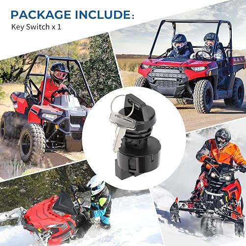 Miniatura 5 de Interruptor de llave de encendido 3 posiciones 6 pines para Polaris Ranger RZR Sportsman Scrambler Magnum Trail Blazer Trail Boss Xplorer Xpedition