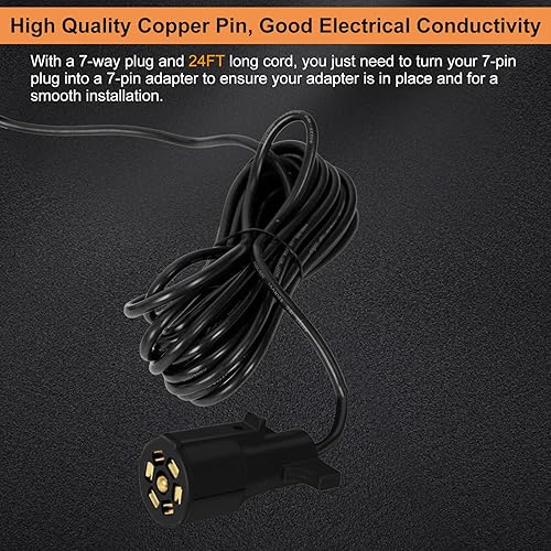 Miniatura 2 de BLACKHORSE-RACING Kit de luz LED magnética para remolque, 2 luces LED universales para remolque, luz de giro de freno de funcionamiento, IP68