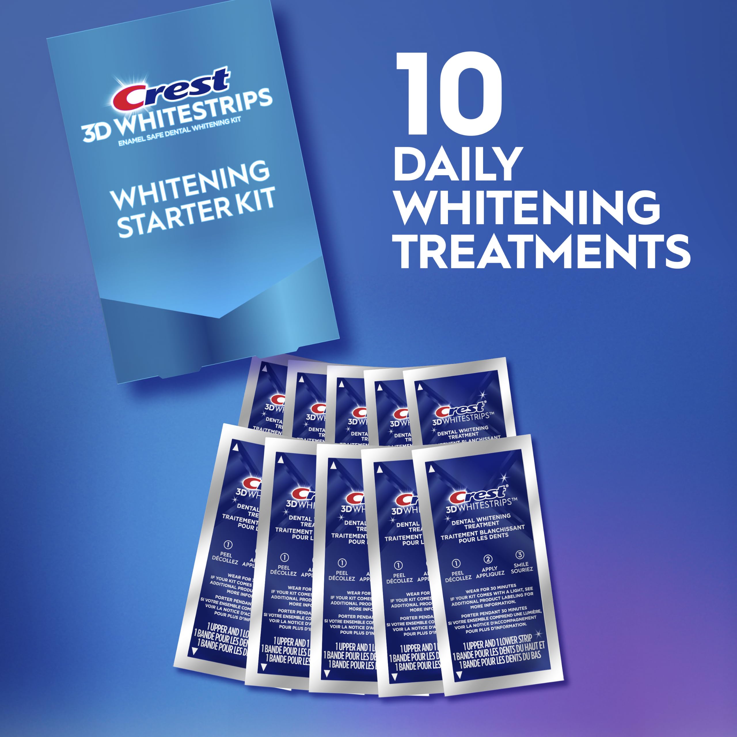 Crest 3D Whitestrips: Whiter Teeth in 10 Days -3