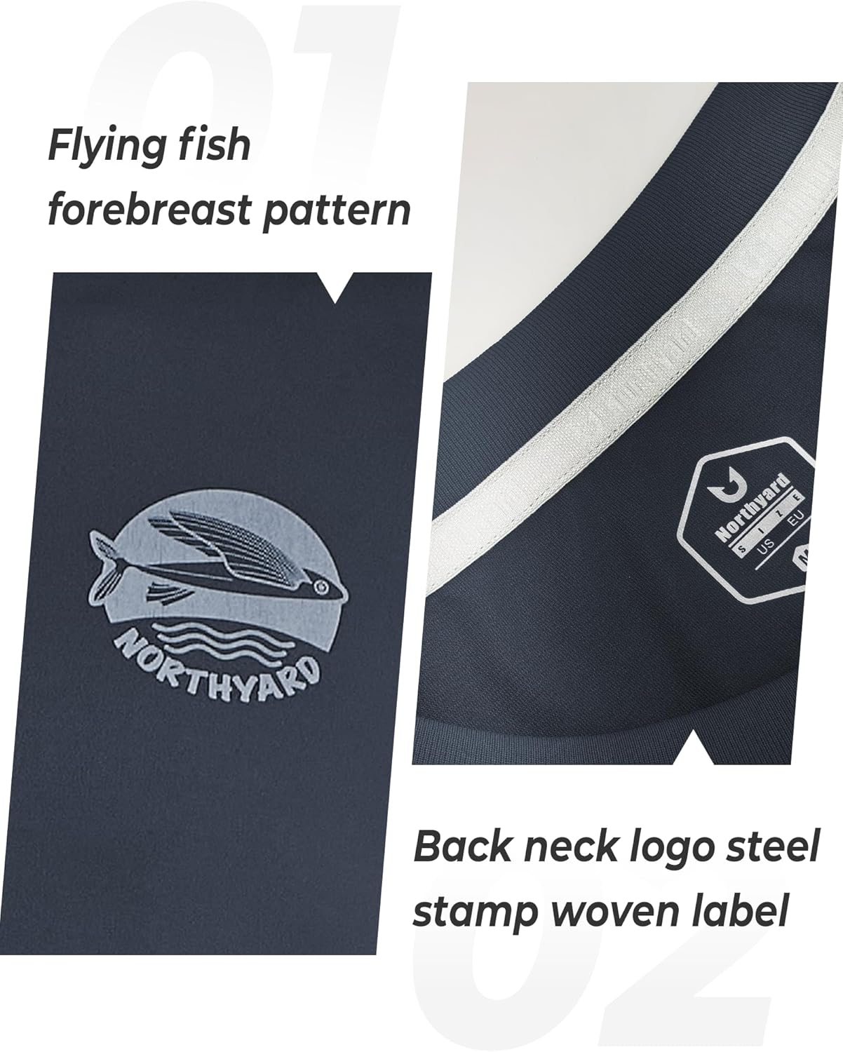 NORTHYARD Mens Swim Shirt Rash Guard UPF 50+ Quick Dry Short Sleeve Fishing Shirts Sun Protection Shirt Beach Water Swimming - Image 5