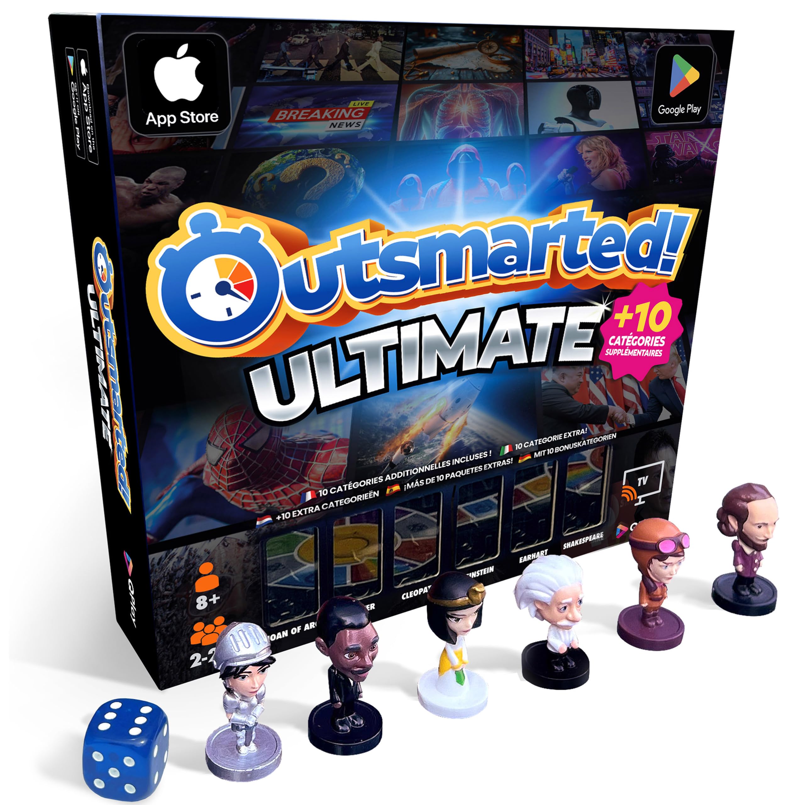 Outsmarted Édition Méga - 10 catégories Bonus passionnantes | Enfants, Ados & Adultes | Une soirée Jeu Nouvelle génération en Famille ou Entre Amis | 2 à 24 Joueurs | À partir de 8 Ans