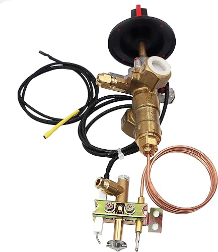 Miniatura 4 de METER STAR 100000BTU GLPGNG Estufa de gas Válvula de entrada Quemador piloto con termopar M10x1 de 3.0 ft y cable de encendido incluyendo perilla