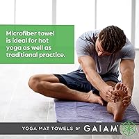 Vista 3 de Gaiam Toalla de esterilla de yoga de microfibra para yoga caliente