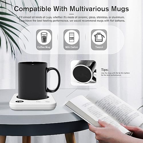 Miniatura 2 de Calentador eléctrico de taza de café para escritorio, calentador inteligente de taza de café para oficina en casa, placa de calentamiento para té,