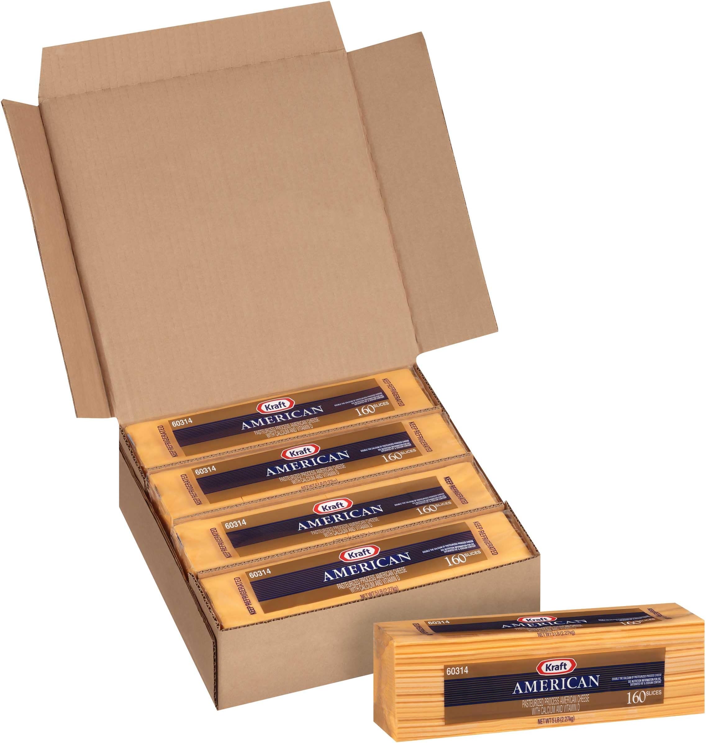 American Sliced Cheese, 5 Pound -- 4 per case.