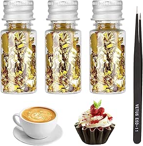 150 Blatt Essbares Blattgold 14x14 Cm - Für Torten & Deko Mit Pinzette