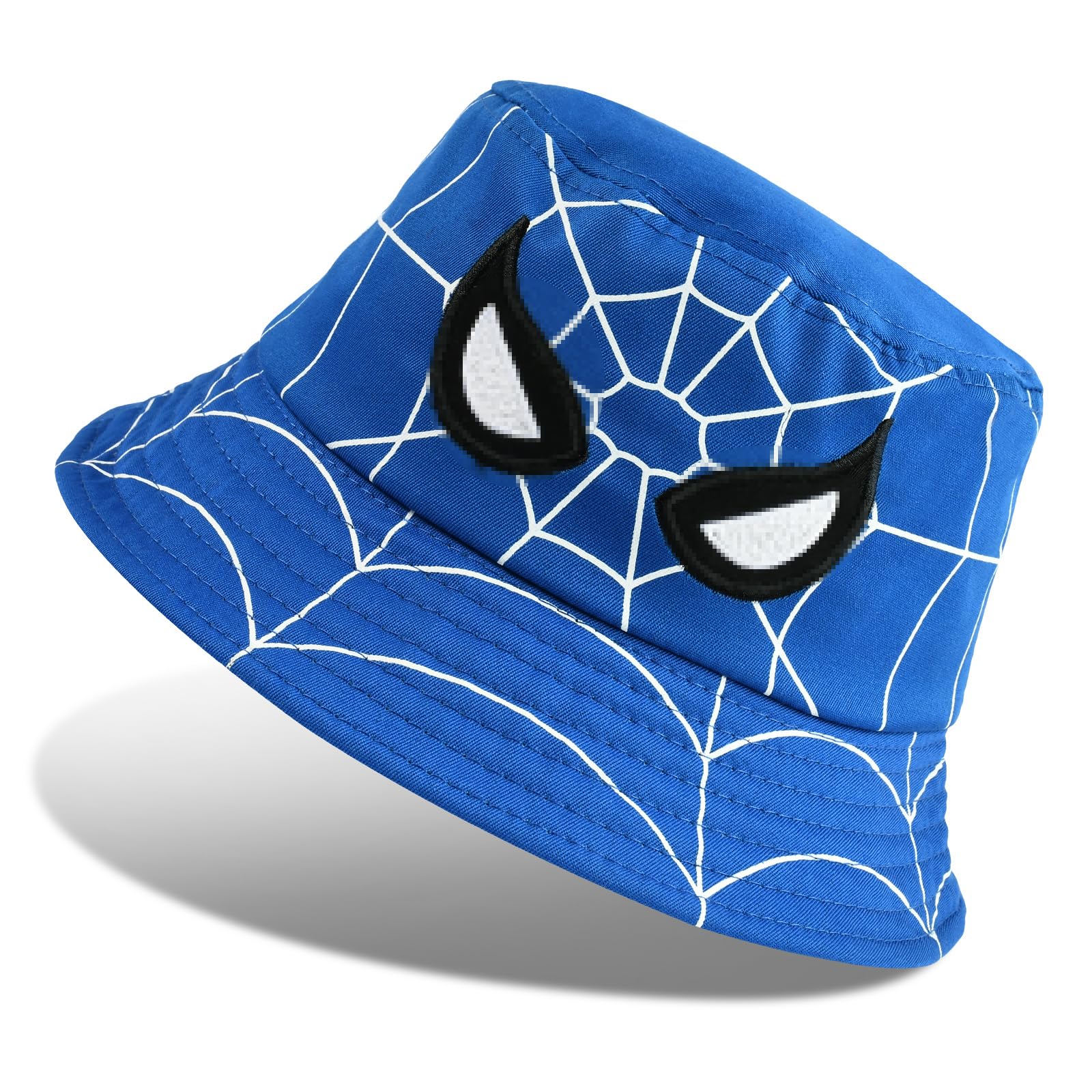Anbobili Sombrero de Pescador para Niños, Spider-Man Sombrero de Cubo, Unisex Sombrero Cubo Anime Plegable, Algodón Gorro Pescador Niños, Sombrero de Sol, Bucket Hat Bebe, para Playa Camping Senderismo