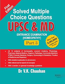 Solved Multiple Choice Question UPSC & MD Entrance Examination in Homeopathy - Part 3 Price In India