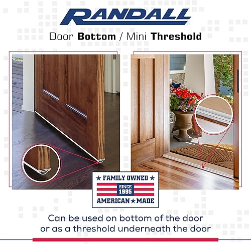 Miniatura 3 de Mini umbral de 36 pulgadas o parte inferior de puerta 1 1/4 pulgadas de ancho 3/8 a 1/2 pulgadas de alto