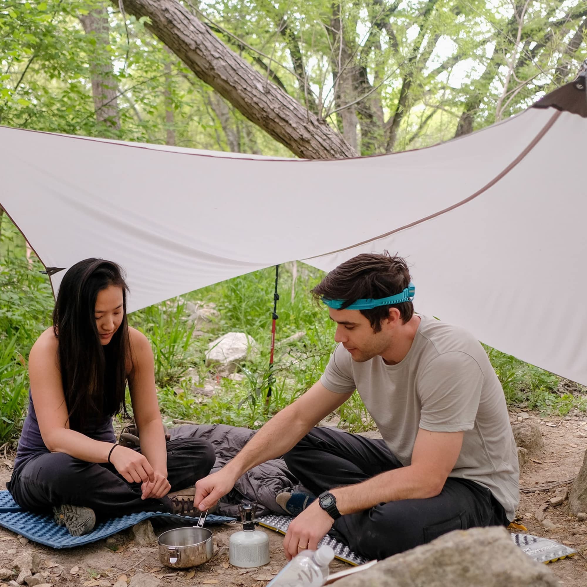 KAMMOK Kuhli Ultralight | Versatile Weather Shelter, (Waterproof, Durable, Portable, Camping Tarp, Hammock Tarp, Rain Cover), Moss Green