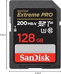 SanDisk 128 Go Extreme PRO Carte SDXC UHS-I - C10, U3, V30, 4K UHD, Carte SD - SDSDXXD-128G-GN4IN