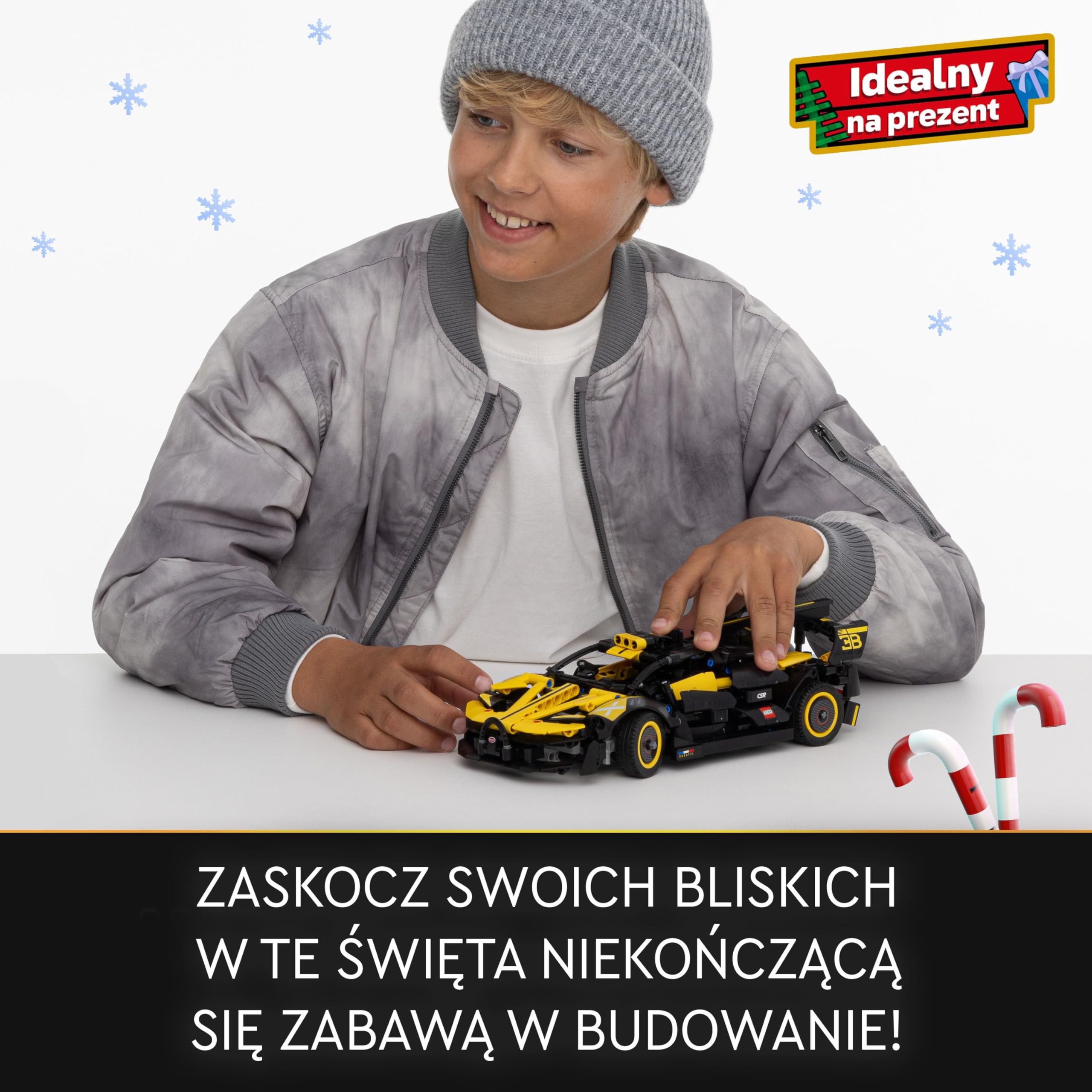 LEGO Technic Bolid Bugatti Wyścigówka z Klocków, Kreatywne Zabawki Inżynieryjne, Kultowy Samochód Sportowy do Budowania z Klocków dla Kolekcjonerów, Pomysł na Prezent dla Dziecka, 42151