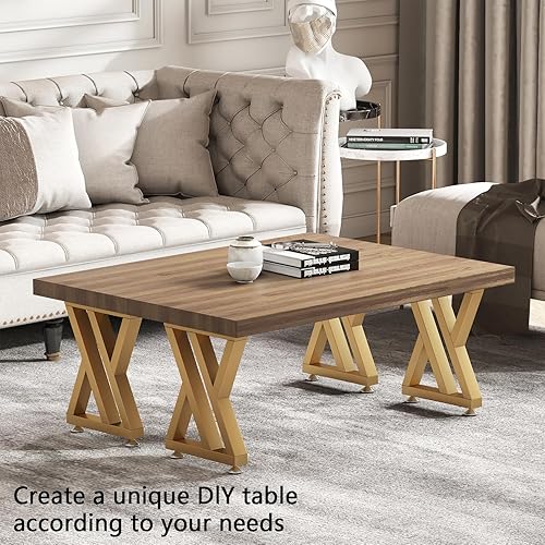 Miniatura 5 de MAIKAILUN Patas de mesa de centro de 16 pulgadas, patas de metal doradas, patas de mesa industriales modernas, base de silla de banco resistentes