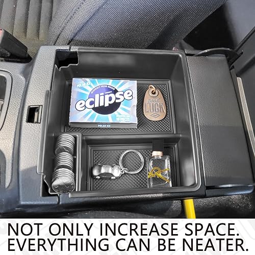 Miniatura 2 de HGWEI Center Console Organizer Compatible with Ford Ranger 2019 2020 2021 2022 2023 XL XLT Lariat Accessories, Armrest Storage Box Secondary Insert