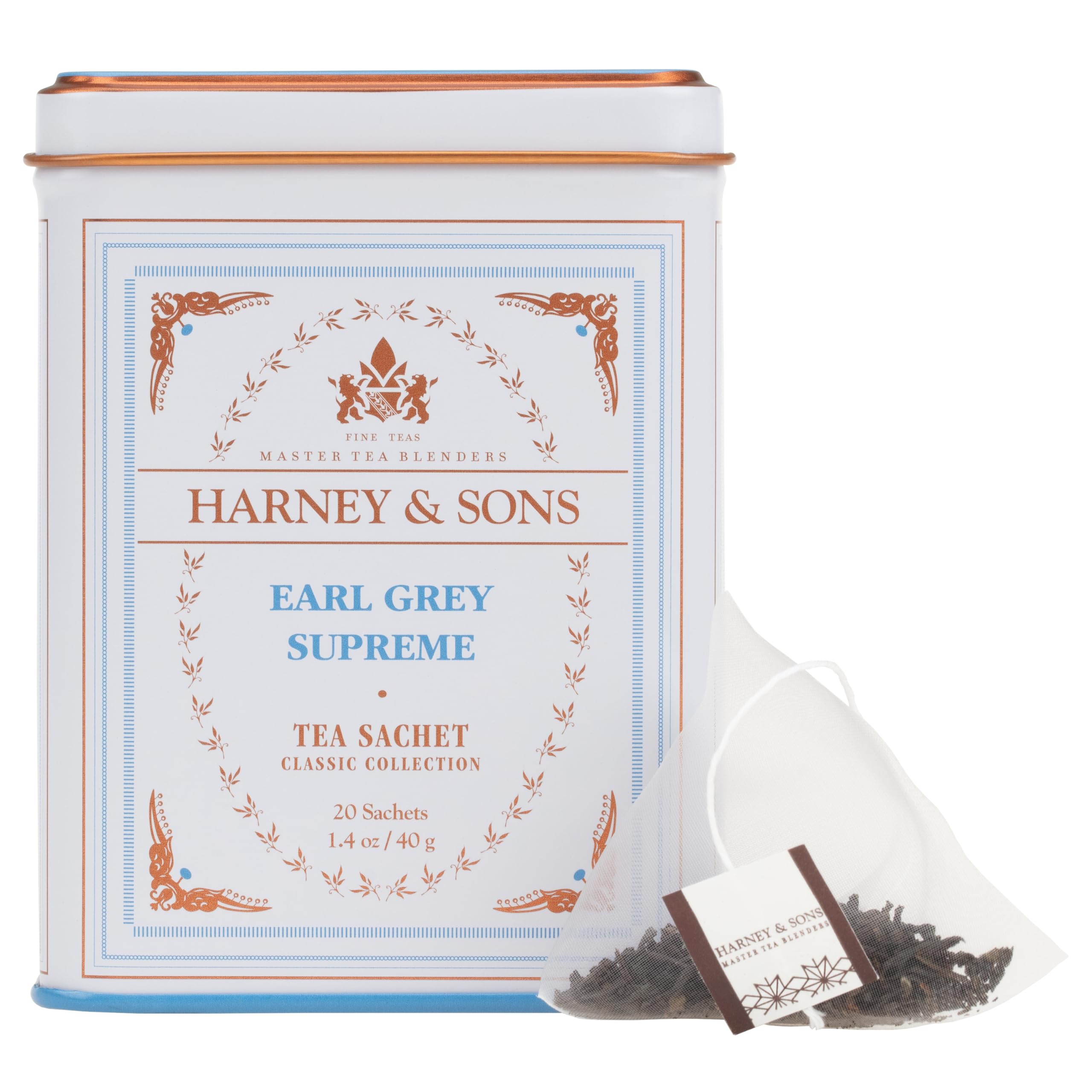 Harney & Sons Black Tea, Earl Grey Supreme, 20 Sachets