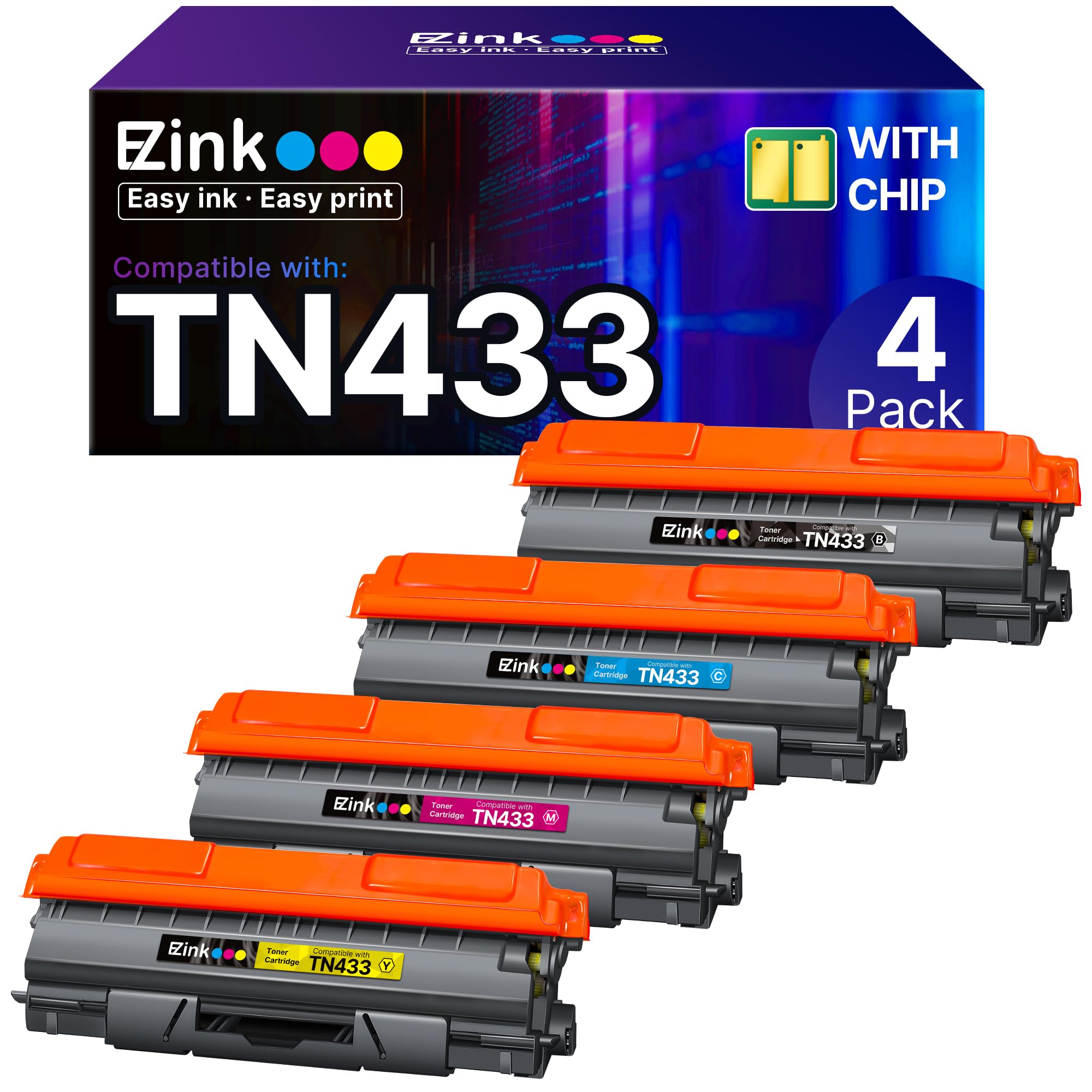 My Hero V4ink TN-433 TN-431 - Cartucho De Tóner Compatible Para Brother TN433 Lote Cartuchos Toner Brother Tn433 Tn436 Hl L8260cdw