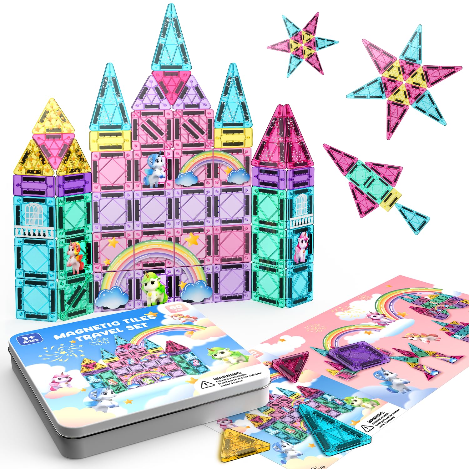 Meli Basic Pink 50 - Mattoncini Da Costruzione Per Bambini 3+, 50 Pezzi In 6 Colori, Flessibili E Compatibili, Promuovono Creatività E Motricità