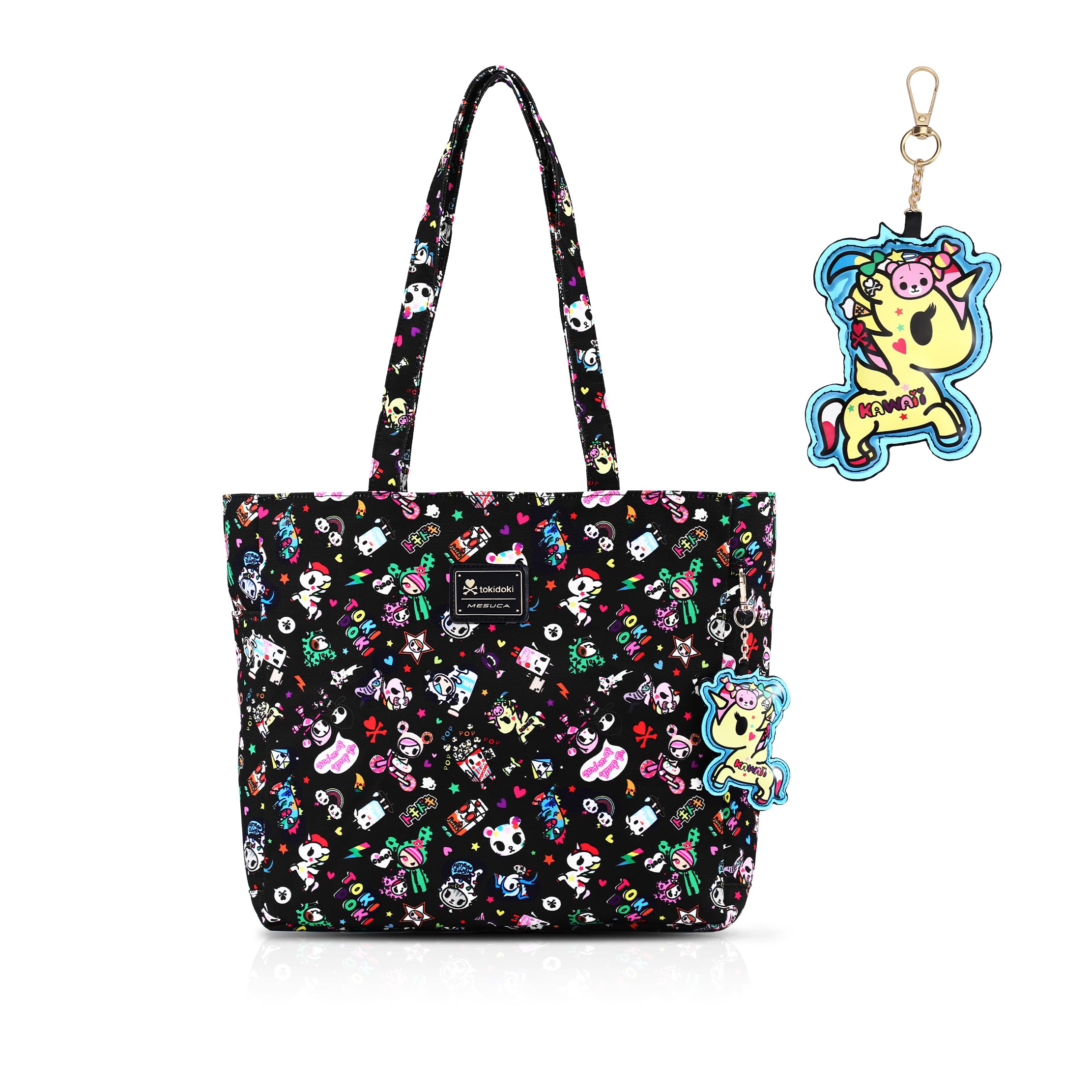 Tokidoki Tote Bag for Women Large Shoulder Bag Capacity Handbag Canvas Tote Purse for College Work Travel