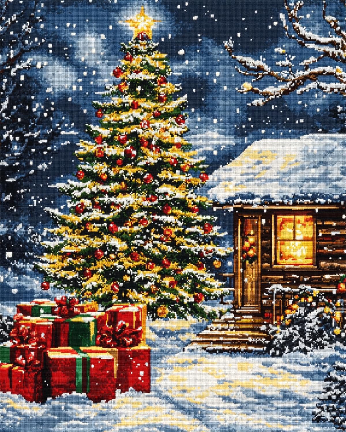 N.lanshan E Diy Latch Hook Kit Larg Rug Cartoon Christmas Tre Rug Kit Latch Hook Fantasy Landscap Latch Hook Rug Kits For Beginners Diy Needlework Crocheting Rug Kit Hom Decor 60X90cm