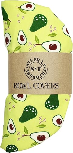 Miniatura 3 de Fundas reutilizables hechas a mano de tela de algodón, dos capas de tela (juego de 3, aguacate)