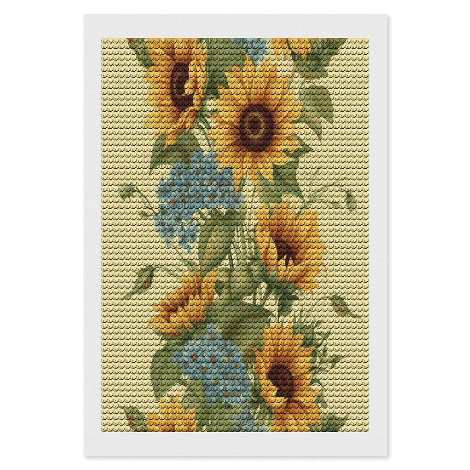 LDGSUPH Sunflowers Diamond Painting Kits for Adults Paint with Diamond Pictures Art DIY Full Drill Diamond Dots Painting Personalized Diamond Photo for Home Wall Decor Gift 8"x12"