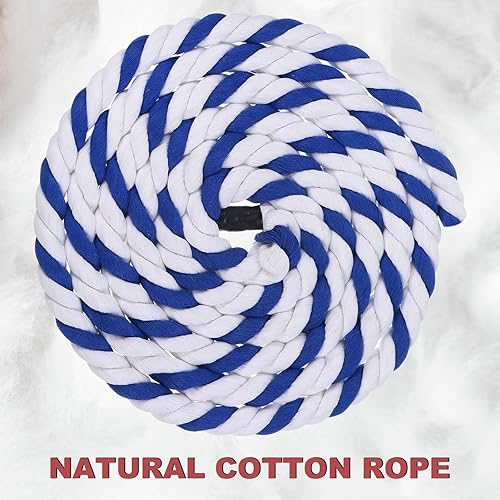Miniatura 3 de PATIKIL Cuerda de algodón trenzado natural de 1 pulgada x 50 pies, 3 hebras, cuerda de algodón grueso y fuerte para barandillas, manualidades,