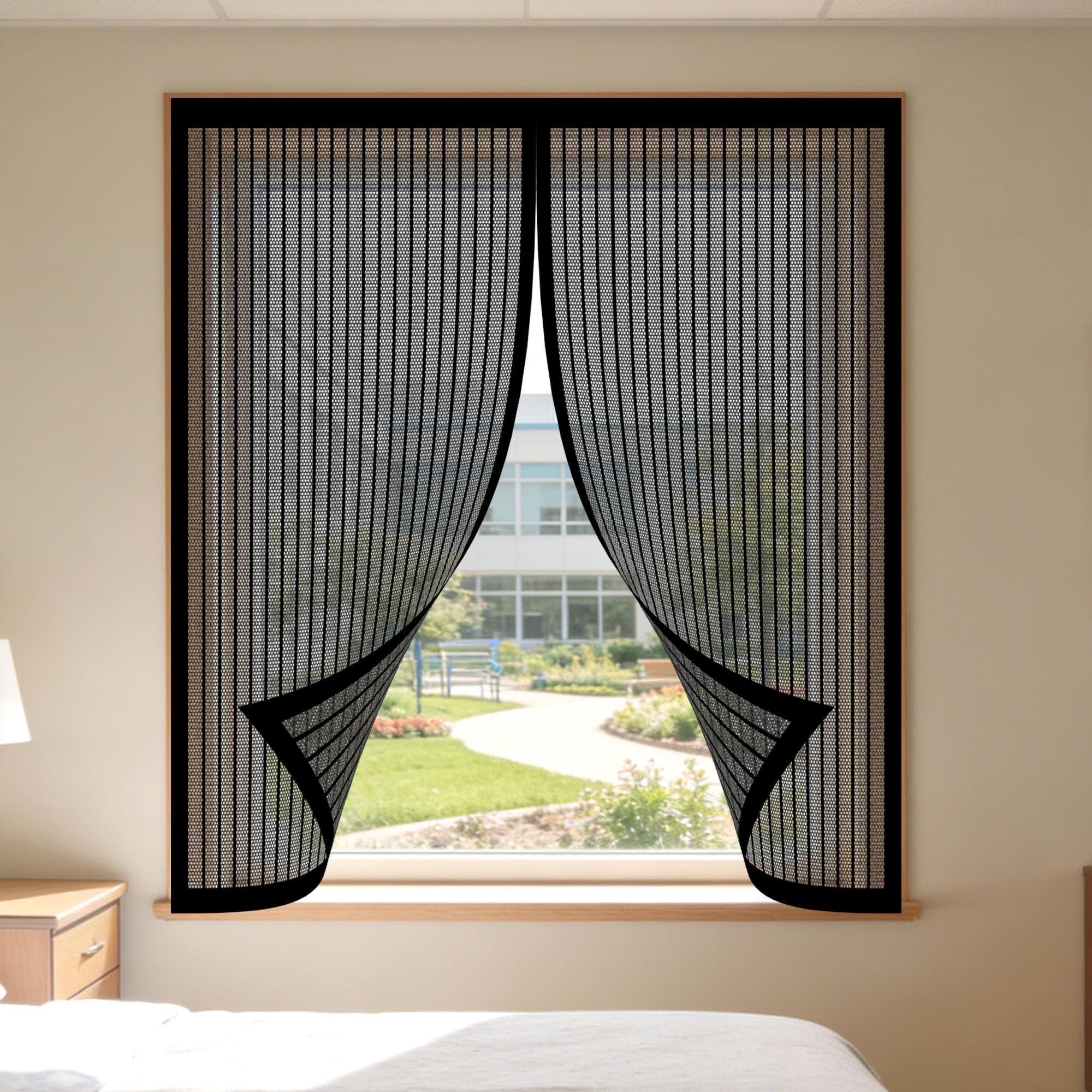 Moustiquaire magnétique fenêtre 190x200 maille fine sans perçage auto adhésif