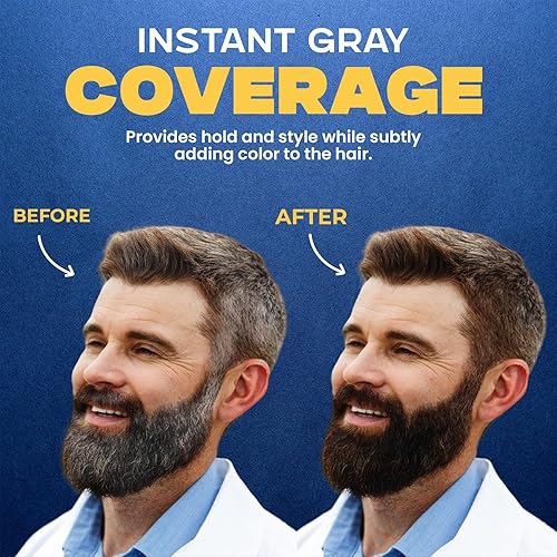 Miniatura 5 de MENFIRST - Pomada para el cabello y la barba de los hombres - Pasta instantánea de cobertura de canas que oscurece instantáneamente el cabello