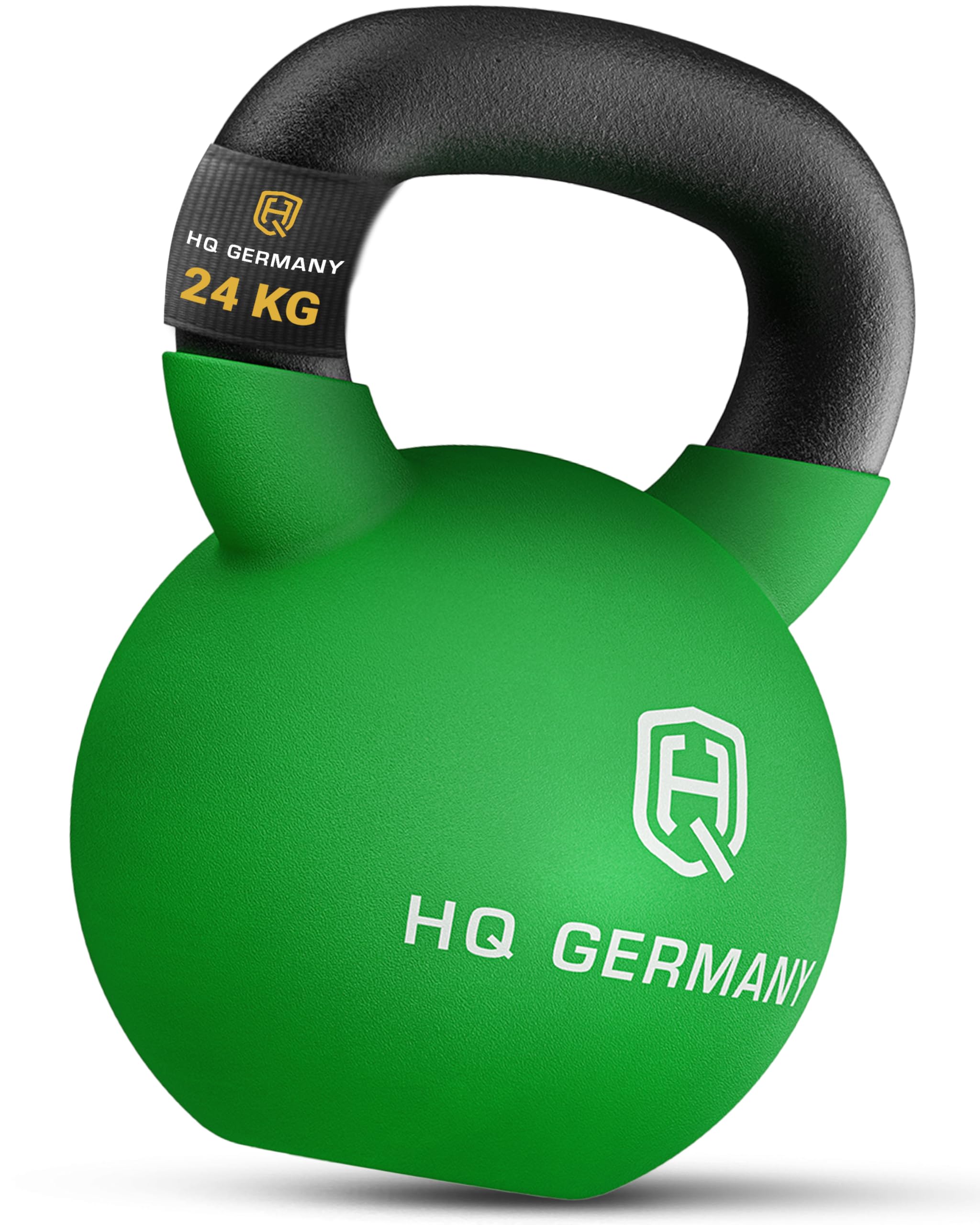 HQ Germany® Neopren Kettlebell | Vollguss | 2-32kg | Starter-Sets | ±2,0% Gewichtstoleranz, Gewicht:24KG