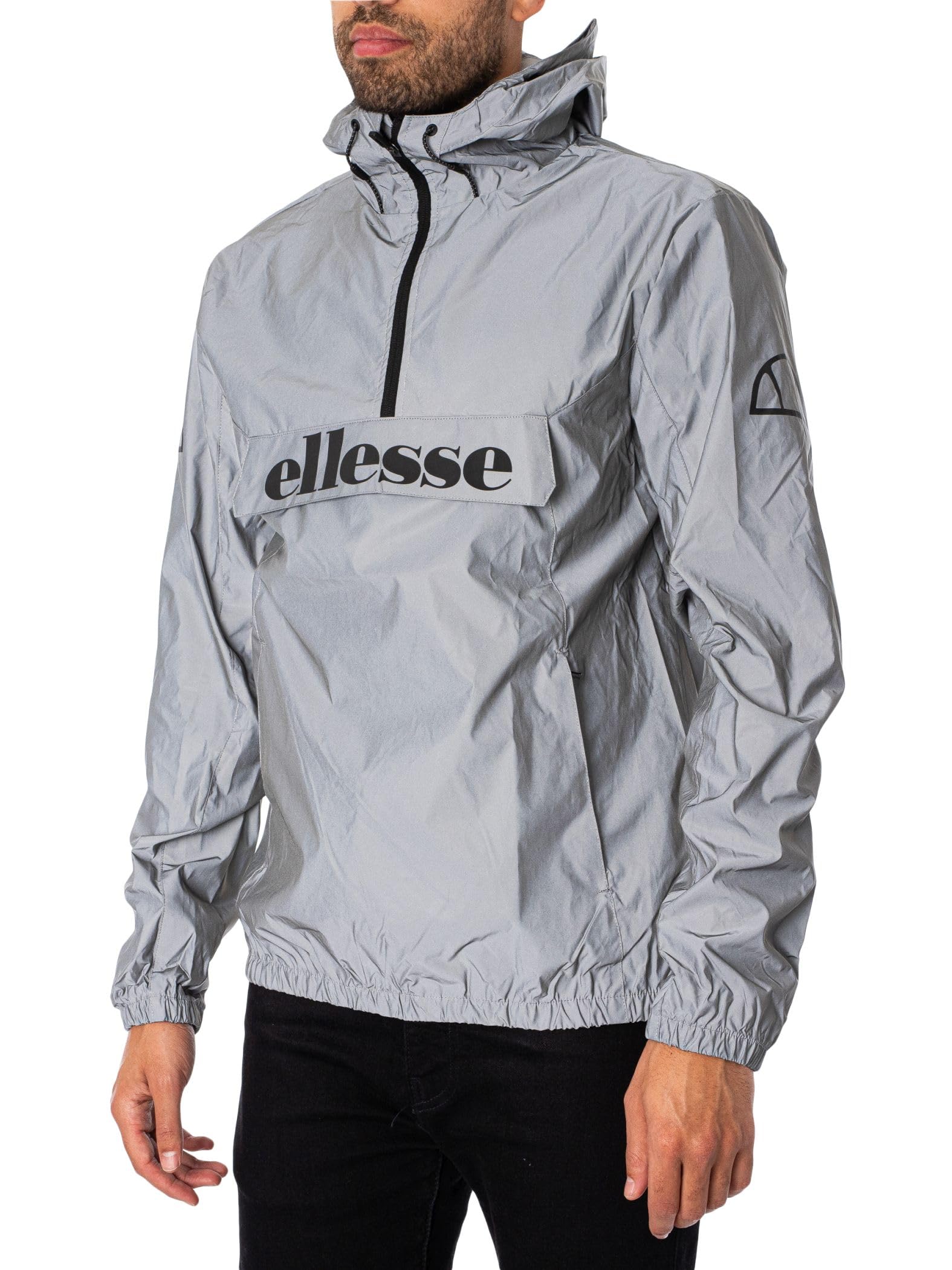 Ellesse Herren Acera Schlupfjacke mit Kapuze, Wasserfest, Reflektierend, XL EU