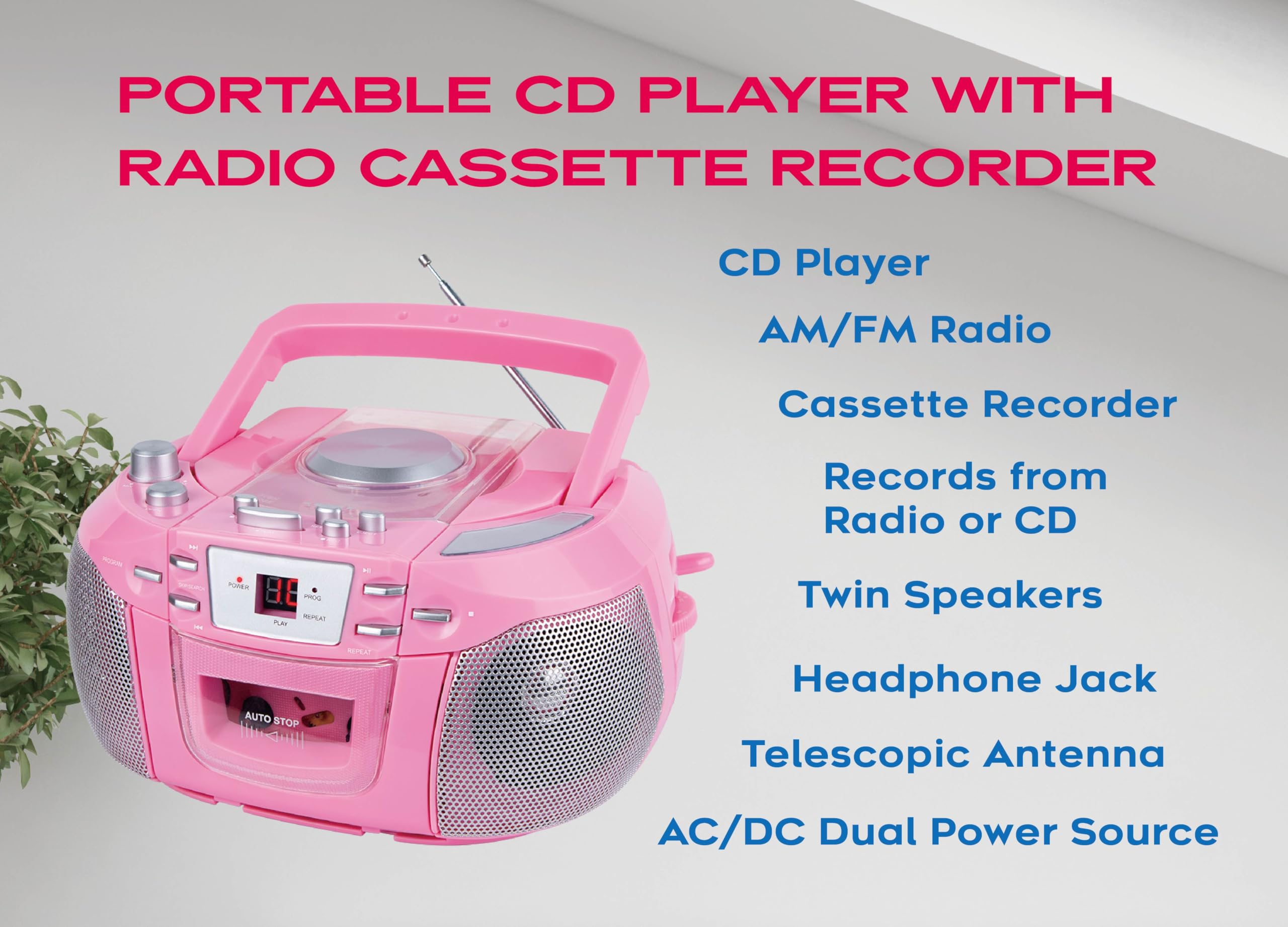 Amazon.com: HANNLOMAX HX-338CD CD Boombox, AM/FM Radio, Cassette