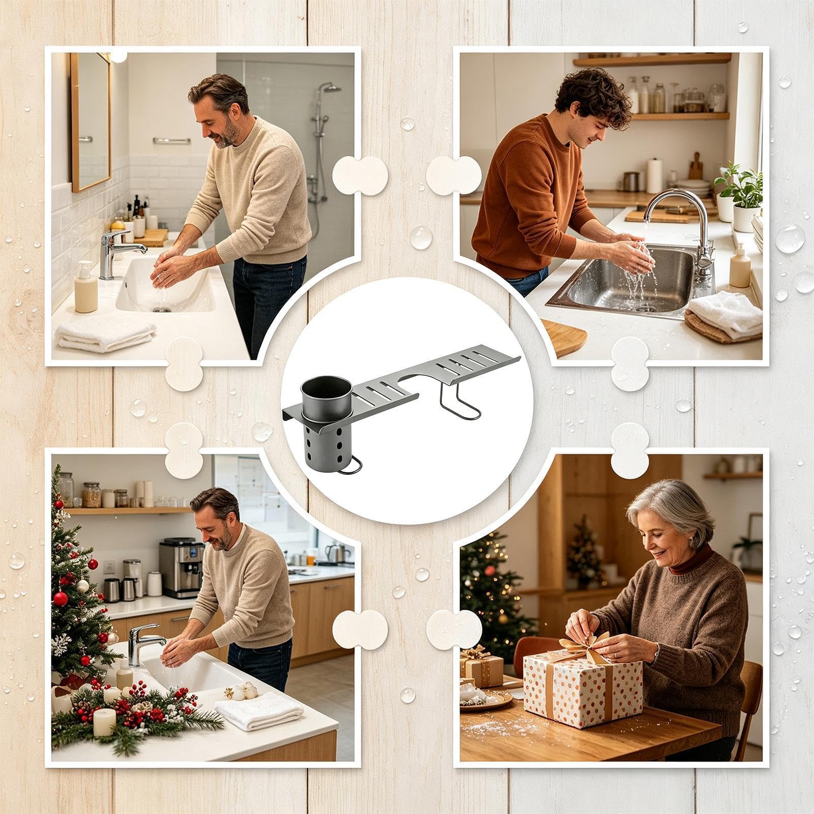 Mensola Sopra Lavello Supporto in Acciaio al Carbonio Senza Trapano | Sopra Mensola Bagno Per Cucina Lavanderia Camper Bagno Finestra Angolo Piano Lavabo
