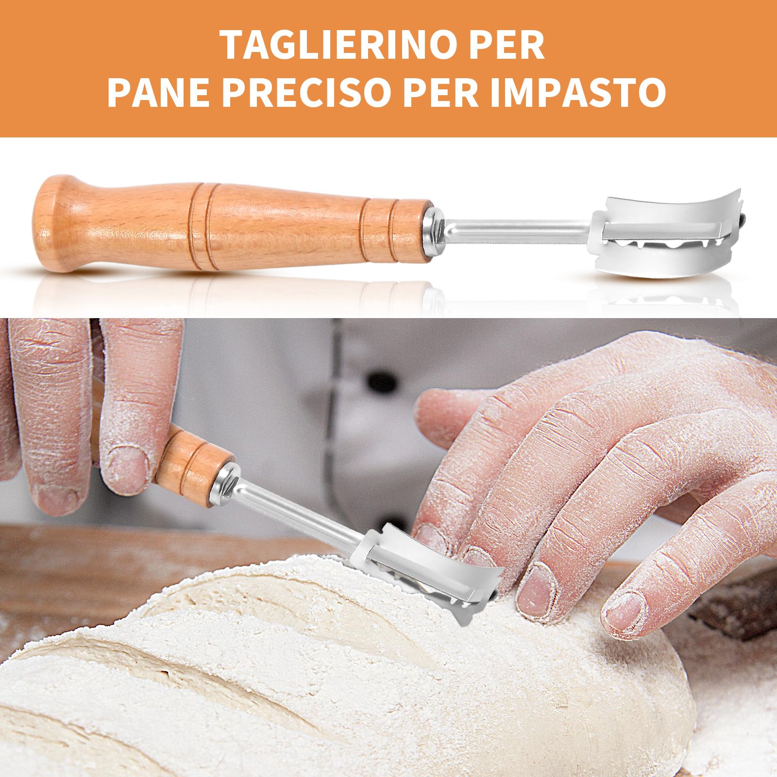 Taglierino per pane, Lama pane coltello da pane con 5