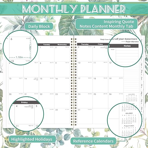 Miniatura 2 de Agenda mensual 2024-2025, enero 2024 a diciembre de 2025, agenda mensual 2024-2025, 9 x 11 pulgadas, agenda mensual de dos años con cubierta