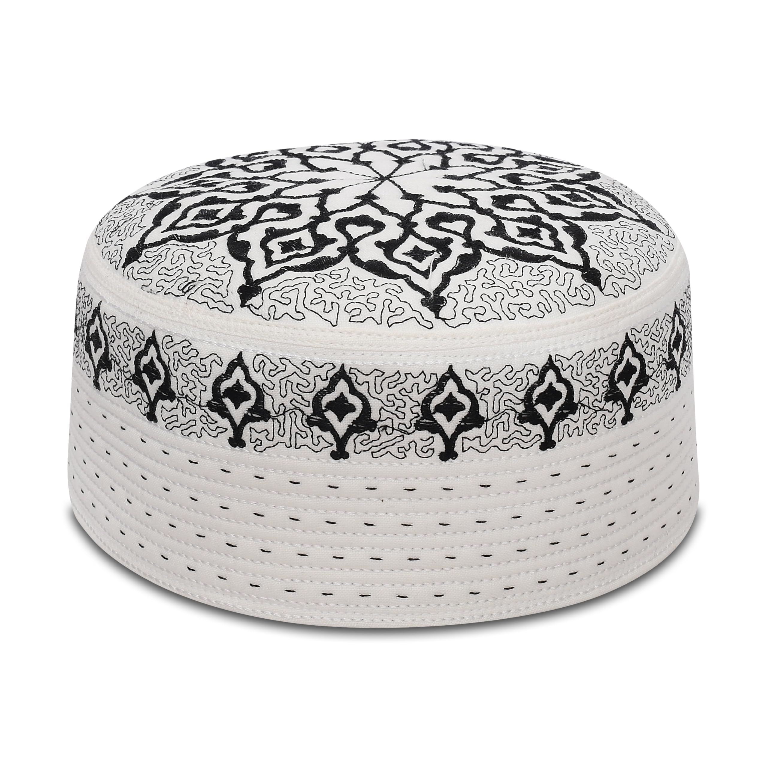 mtopi Ethnic Style Muslim Namaz Cap | Premium Islamic Prayer Topi | Heavy Embroidery Skull Cap for Men-picture-44