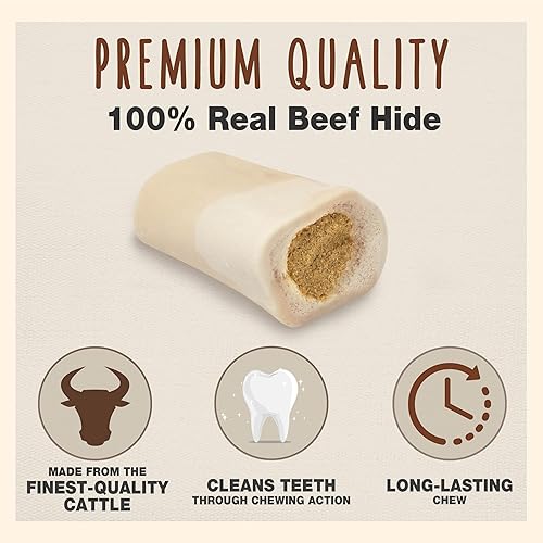 Miniatura 3 de Cadet Stuffed Shin Bone, Long-Lasting Dog Chew Bones for Aggressive Chewers, High Protein Filled Bone Dental Chew for Dogs, Bully Stick Flavor