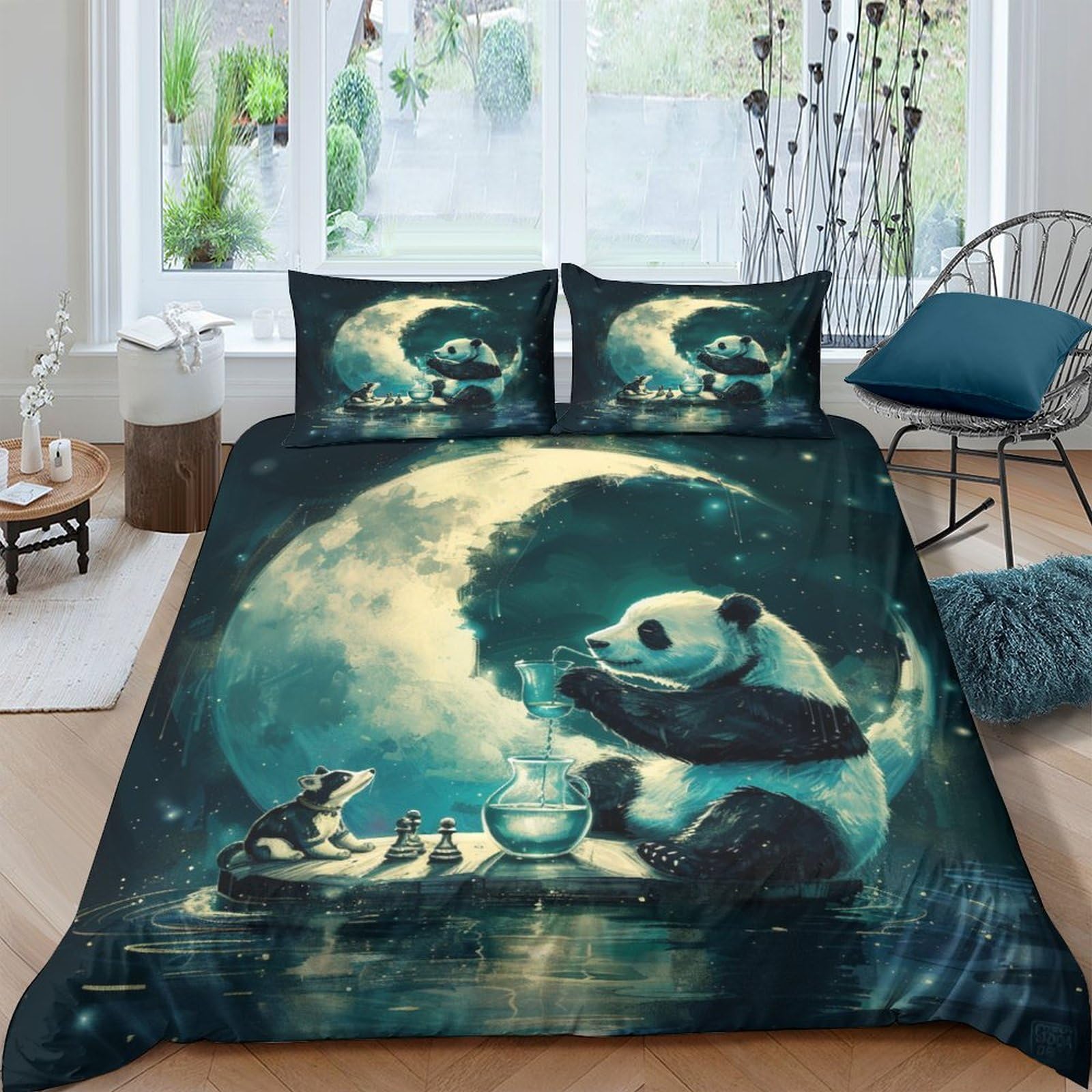 Housse de couette panda 3D pour transformer votre chambre en un cocon de douceur double