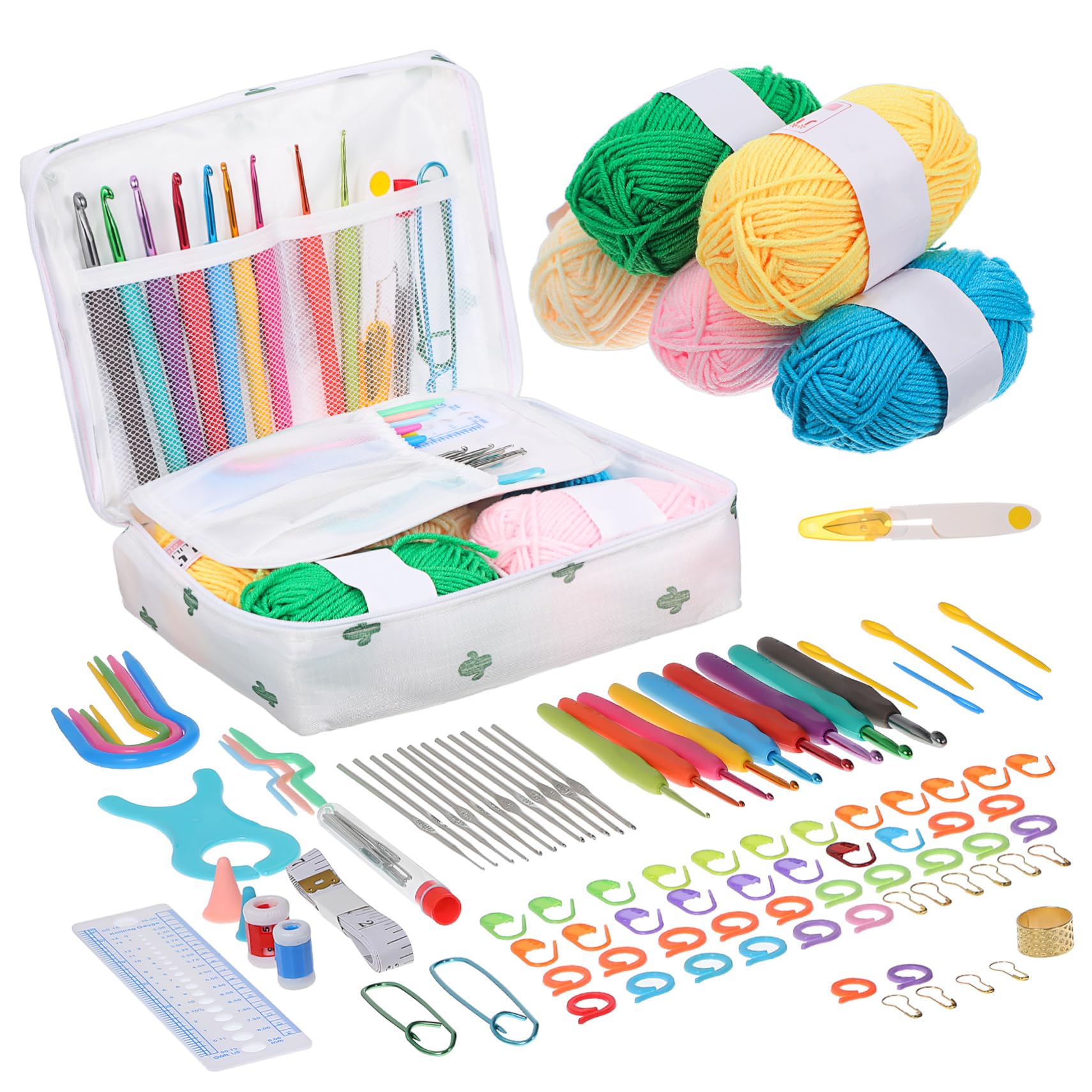 TEHAUX Kit de Inicio para Tejer para Principiantes, 1 Set de Crochet